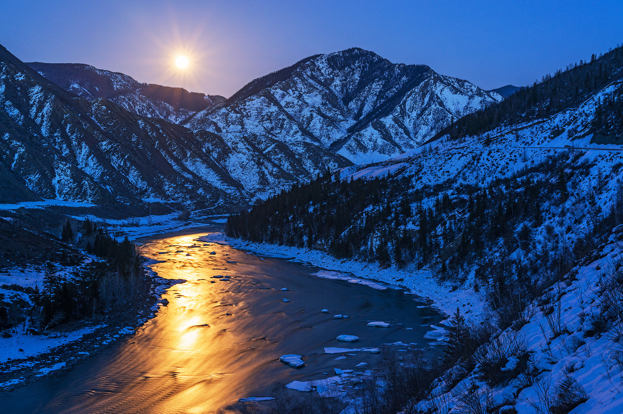 Горный алтай фото зимой